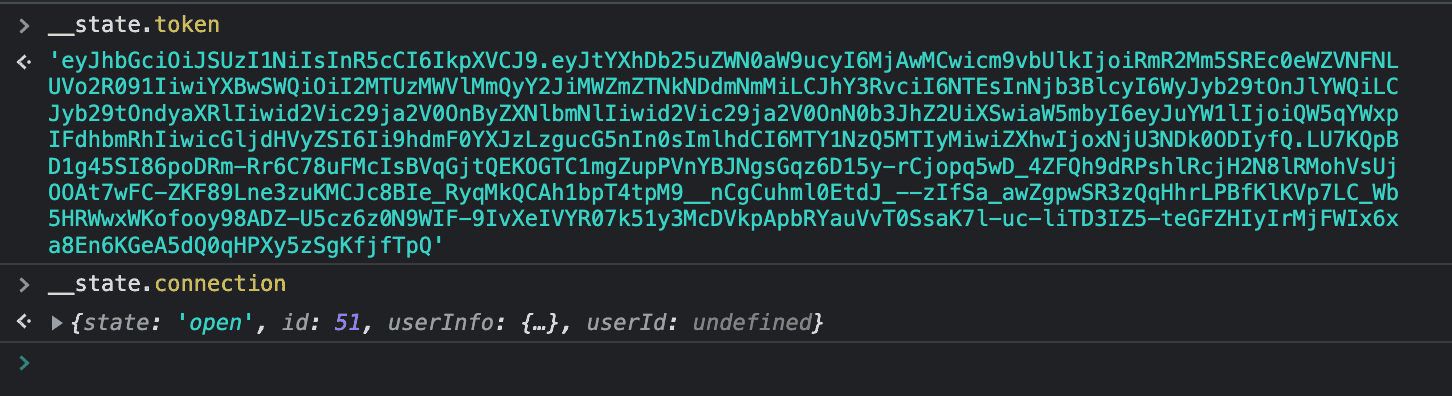 Setting token to state