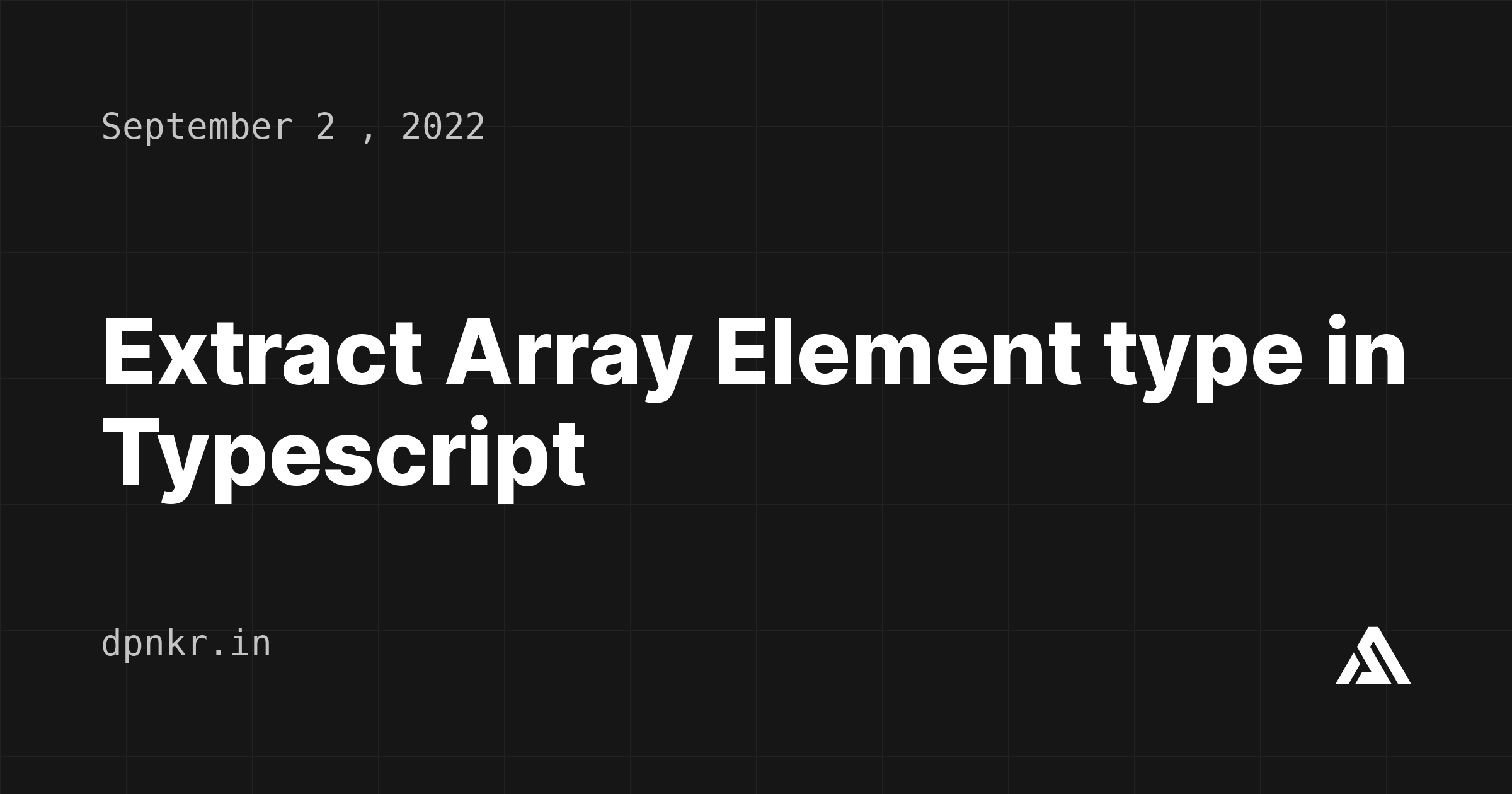 Extract Array Element Type In Typescript